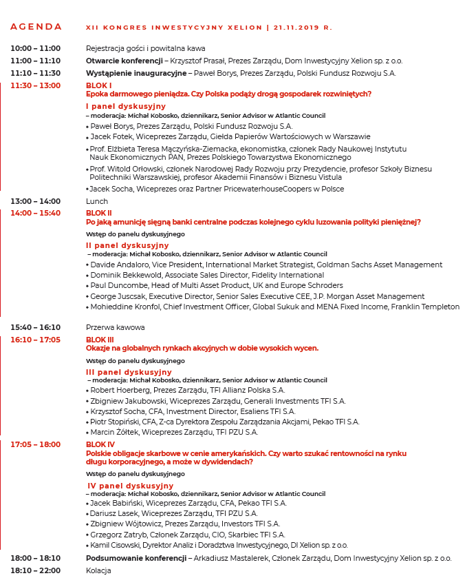 Kongres 2019 agenda